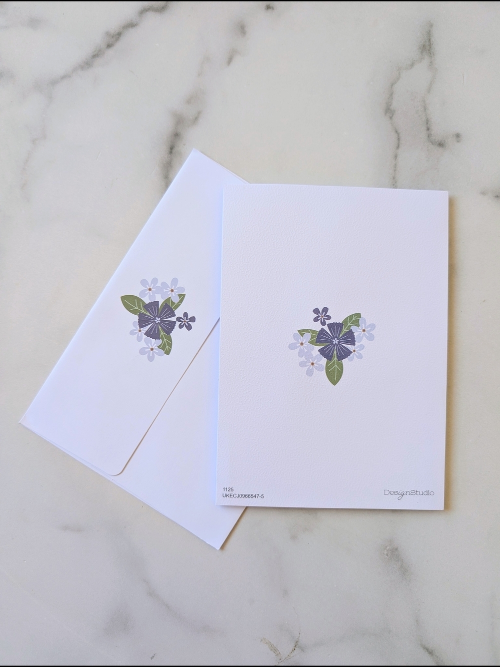 Thinking of You Floral Wooden Accent Card - Blue and White - Picture 3 of 3